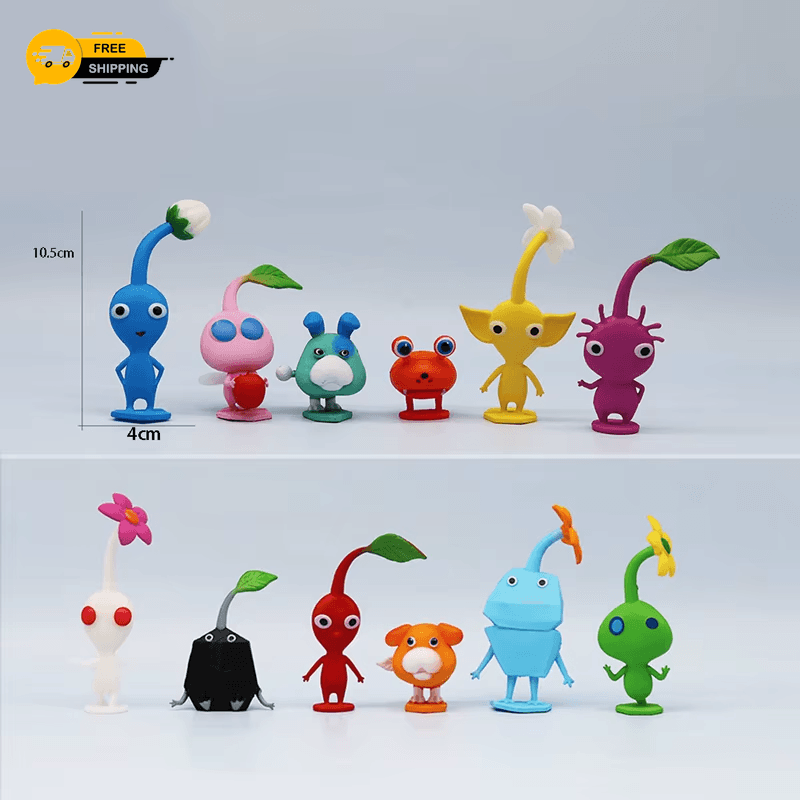 6/12Pcs/Set Game Anime PIKMIN Figure Captain Olimar PIKMIN Action Figure PVC Col