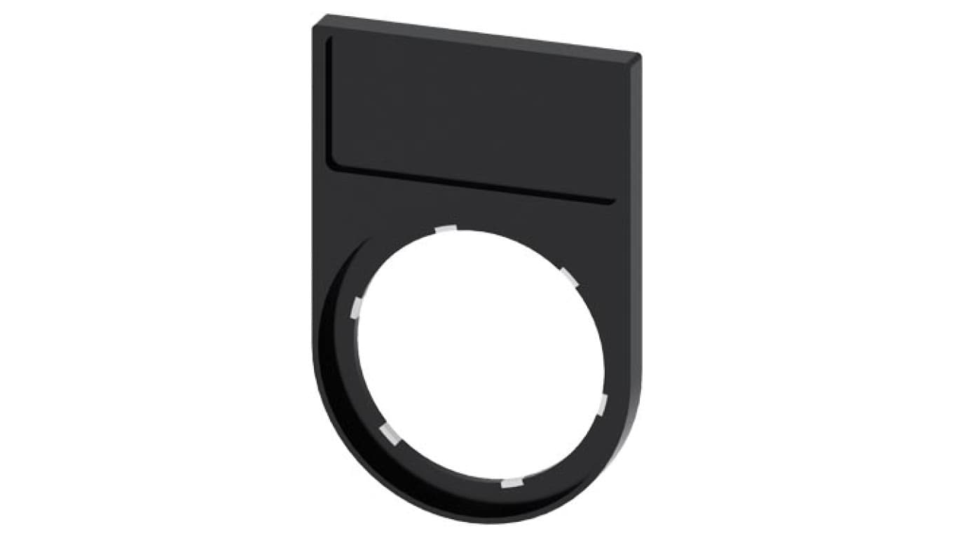 Ramka do etykiet samoprzylepnych 12,5x27mm czarna zaokrąglona otwór 22mm SIRIUS
