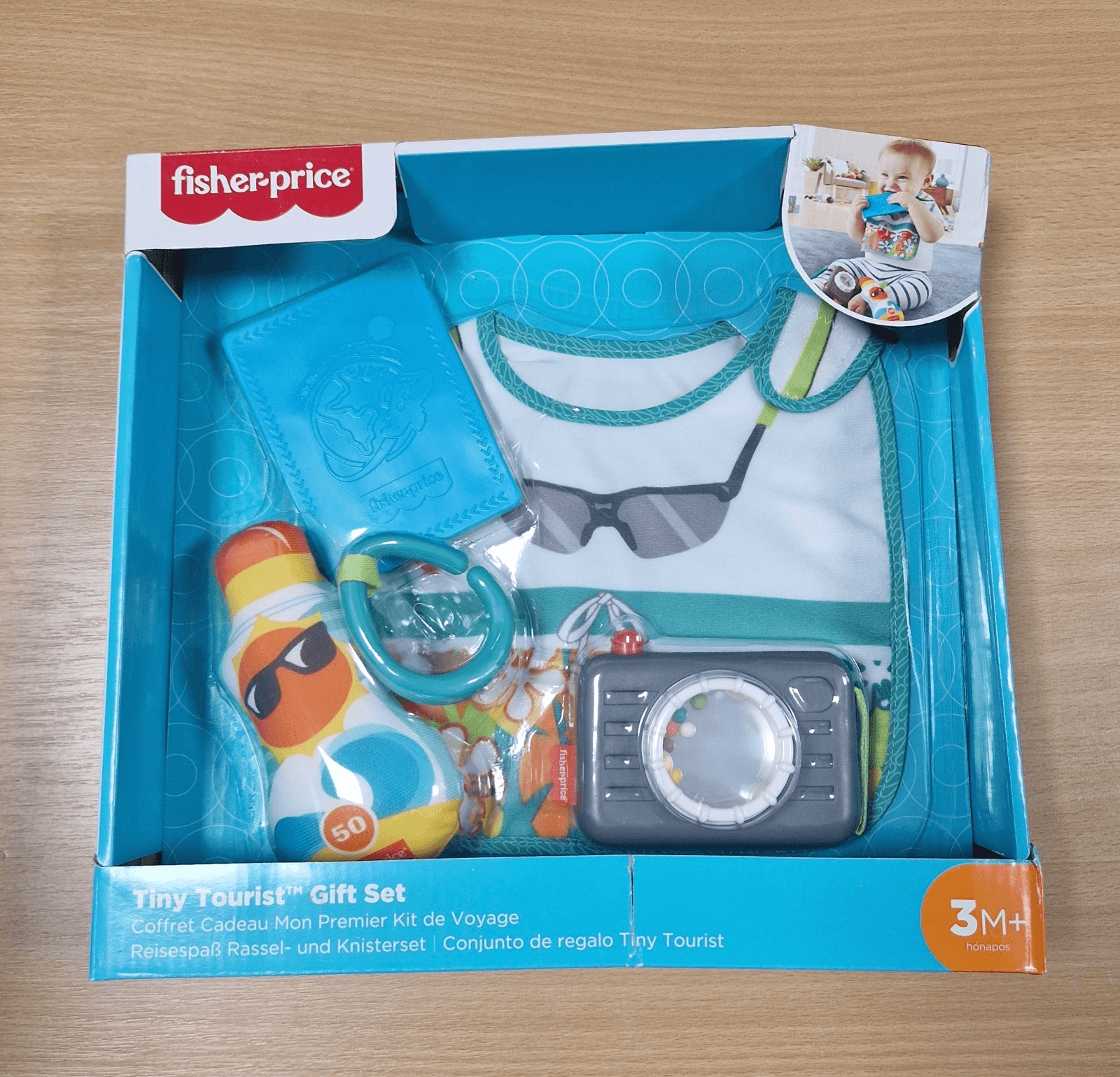 Fisher-Price Tiny Tourist Baby Travel Toy Gift Set 3+ Months - Damaged Box