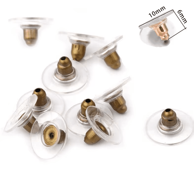 200-2000Pcs Soft Silicone Rubber Earring Back Stoppers for Stud Earrings DIY Ear