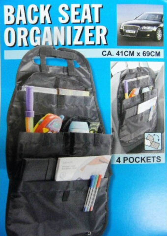 Universal Back Car Seat Organiser Folding Travel Multi Holder Van Stow Children