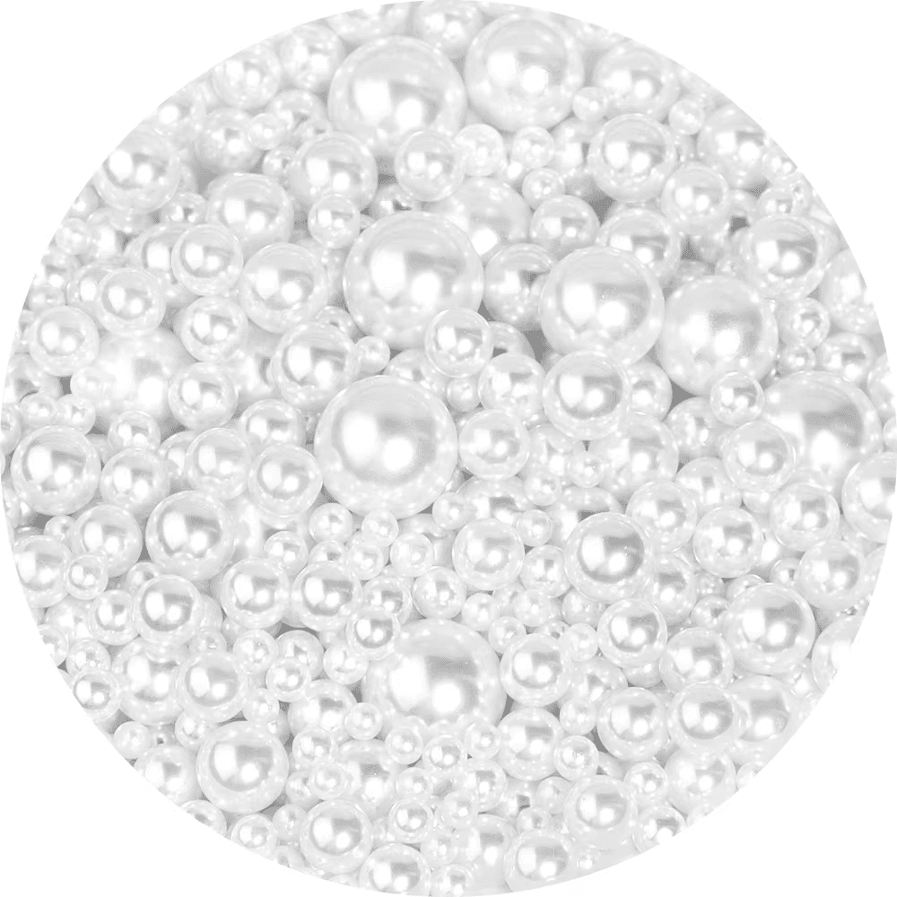 10-1000Pcs White ABS Imitation Pearls Multi-Size Loose Beads for DIY Jewellery U