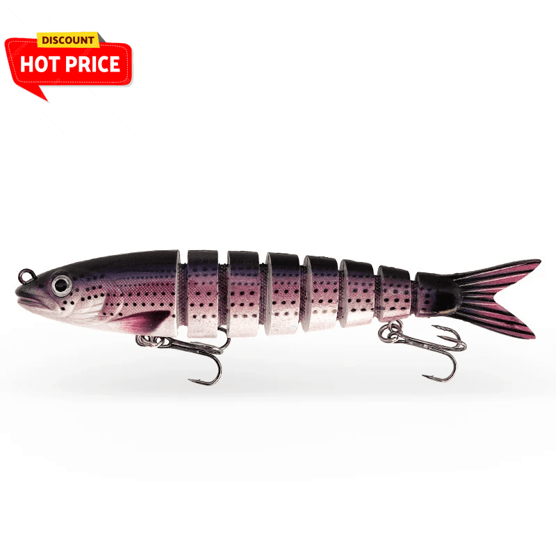 Multi Jointed Swimbait Fishing Lure Slow Sink Bass Trout Freshwater Saltwater UK