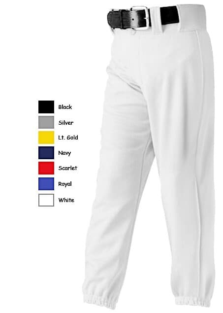 Alleson Youth Boys Baseball Softball Pants White| Gray| Black| Blue Gold 605PY