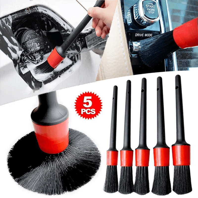 5Pcs Car Cleaning Brush Kit Auto Detail Brushes Dust Brushes for Car Interior De view 2