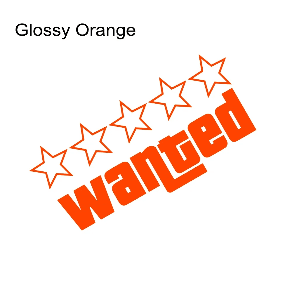 Wanted Reflective Laser Car Funny Stickers Auto Vinyl Film Decals for Car Bumper