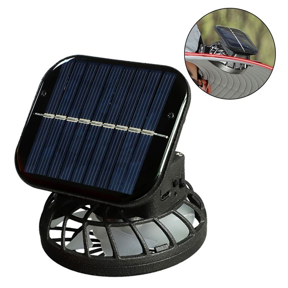 Solar Powered For Hat Fan USB Rechargeable for Sun For Hats and Bucket For Hats