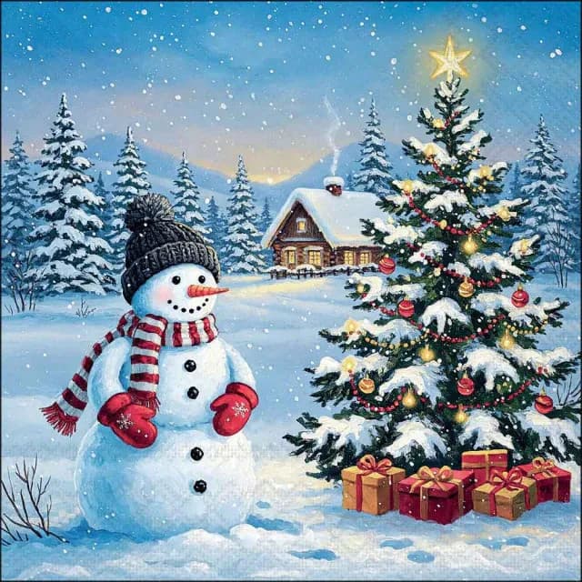 4x Cool Guard Lunch Napkins 33x33cm Festive Design for  Winter Decoupage Craft