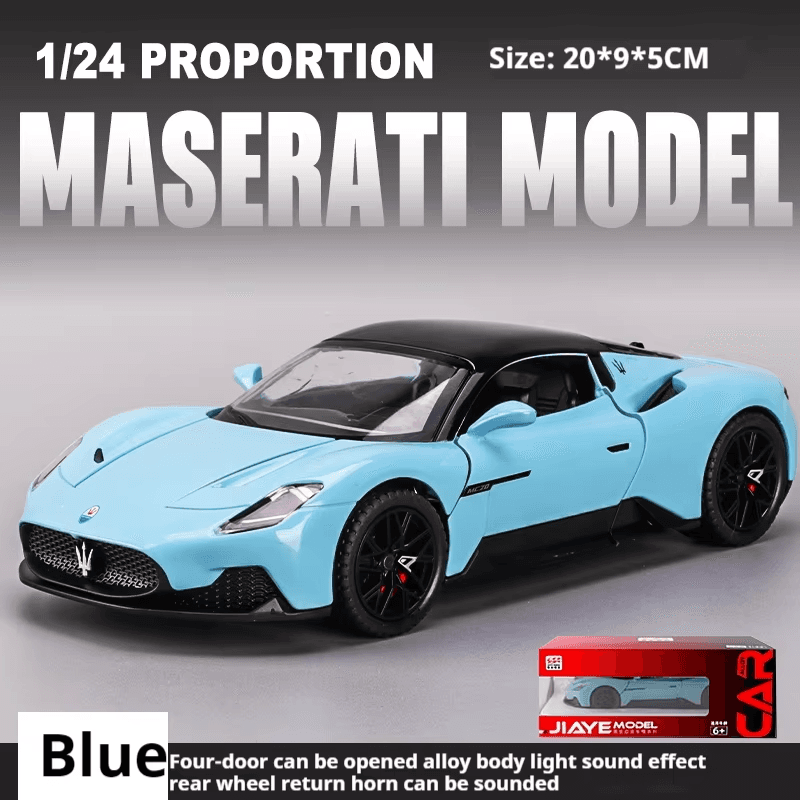 1/22 Scale Maserati MC20 Super Sports Car Alloy Diecast Model Sound and Light Toy