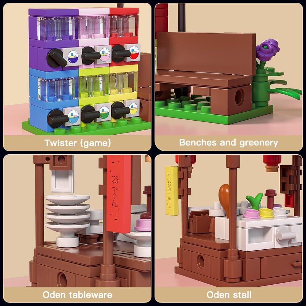 🇬🇧 Mould King Mini-Stall Oden Food Stand and Capsule Building Bricks 265pc 24025 view 2
