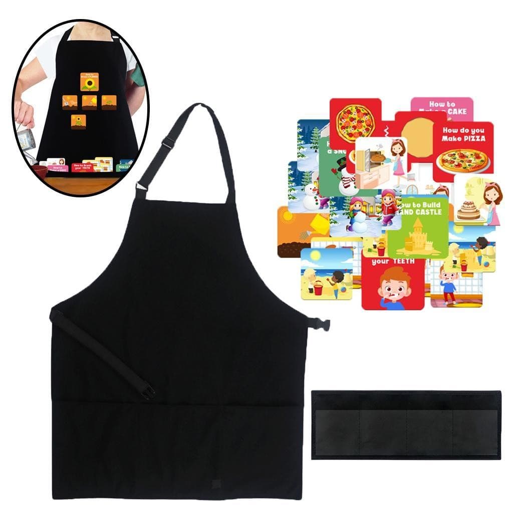 Chef Apron Smocks Utility Teacher Apron for Cooking Teaching Preschool