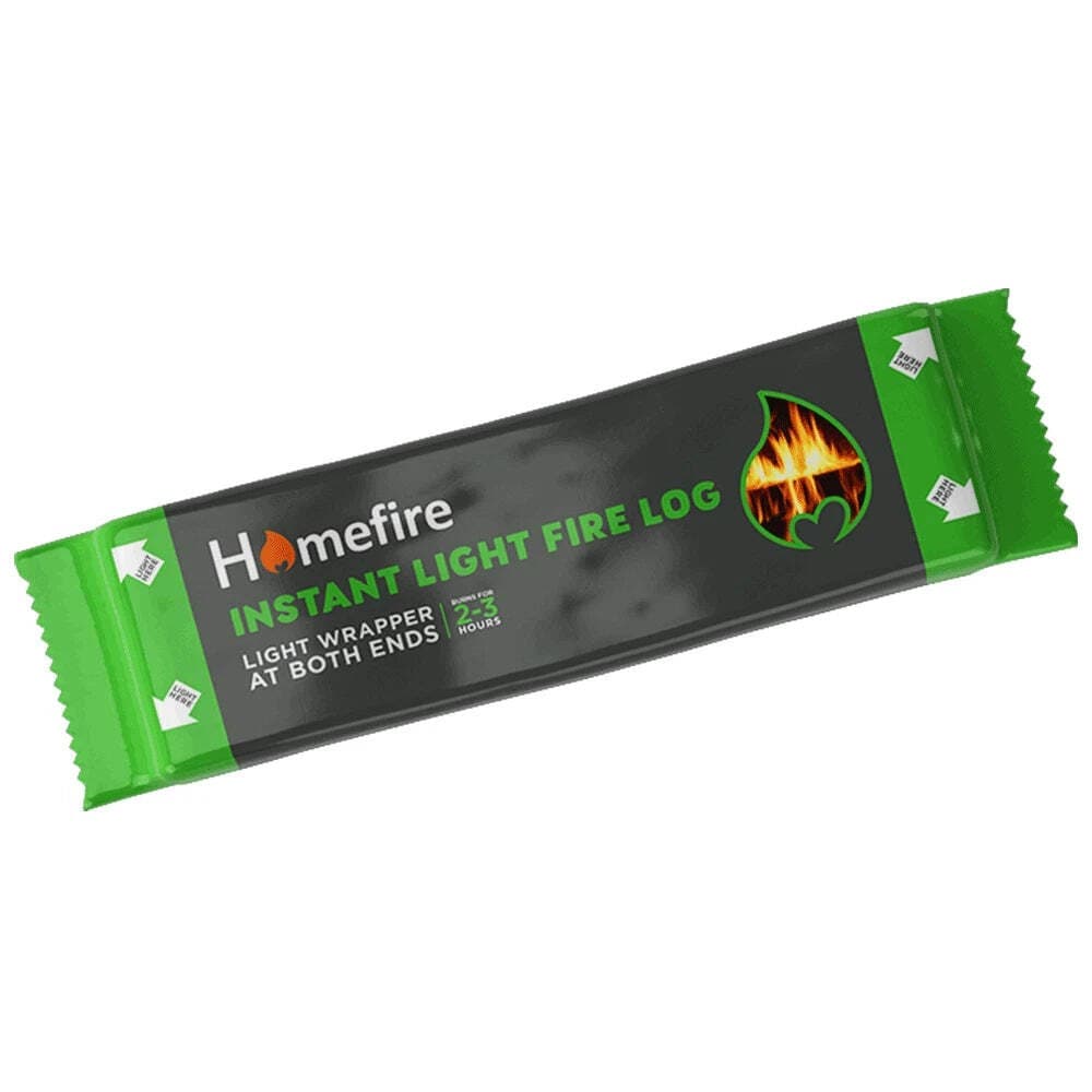 Homefire Smokeless Fire Log Instant Light Open Fire Stove Fuel Burns 2-3 Hours