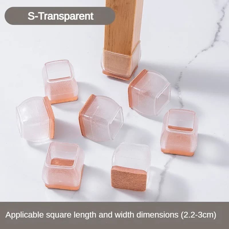 Silicone Chair Leg Caps Non Slip Floor Protectors Anti Scratch Noise Pads UK