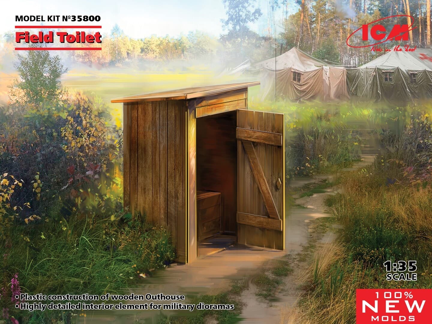 ICM 35800 1:35 WC (Field Toilet) (100% new molds)