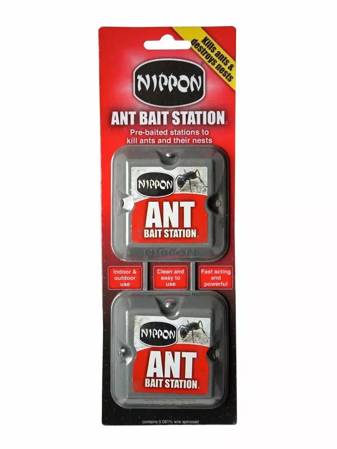 Nippon Ant Killer X 2 Bait Station Nest 2 Trap Stop Ants Colony Pre Baited