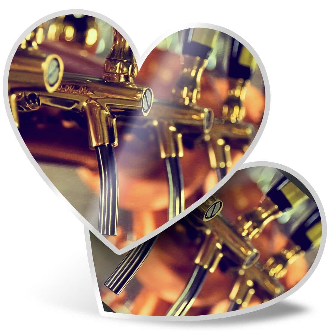 2 x Heart Stickers 15 cm - Beer Taps Bar Pub Restaurant #21215