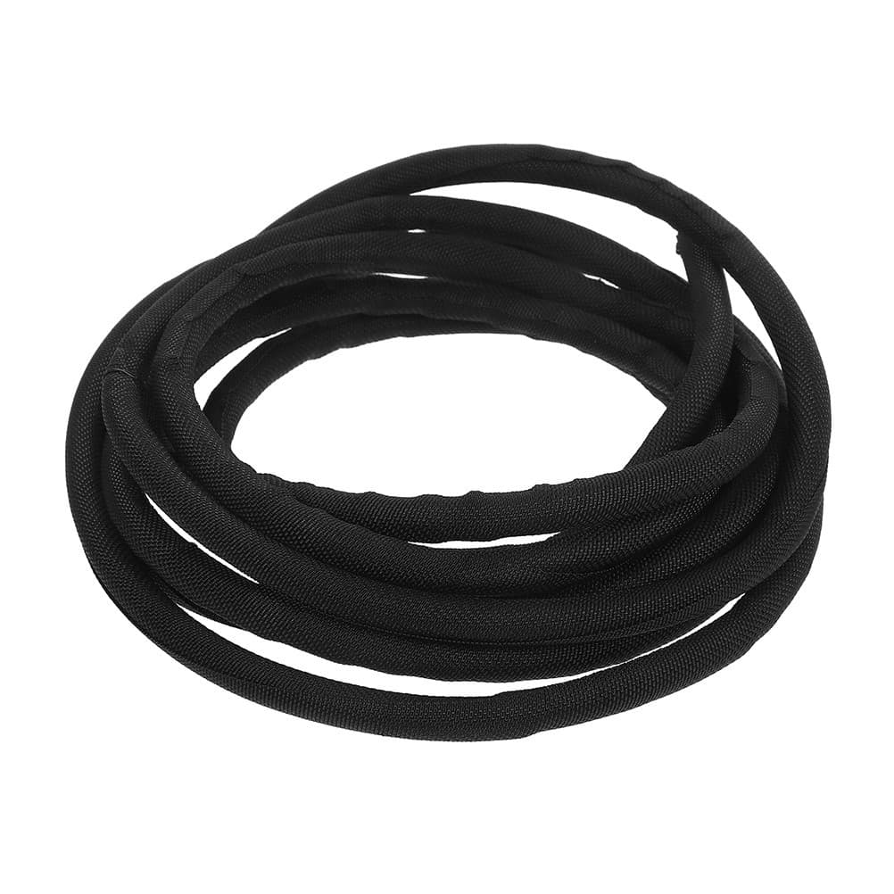 Black Wire Management Sleeve Self Wrapping Cable Protector For Pets Prevents