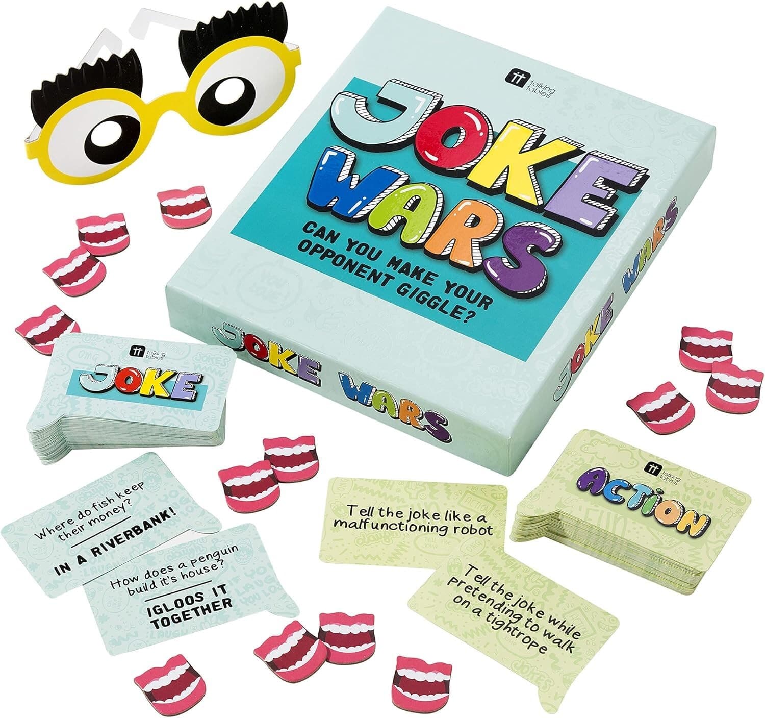 Joke Wars Board Game 10+ Win Making Opponents Giggle Silly Family Party Fun