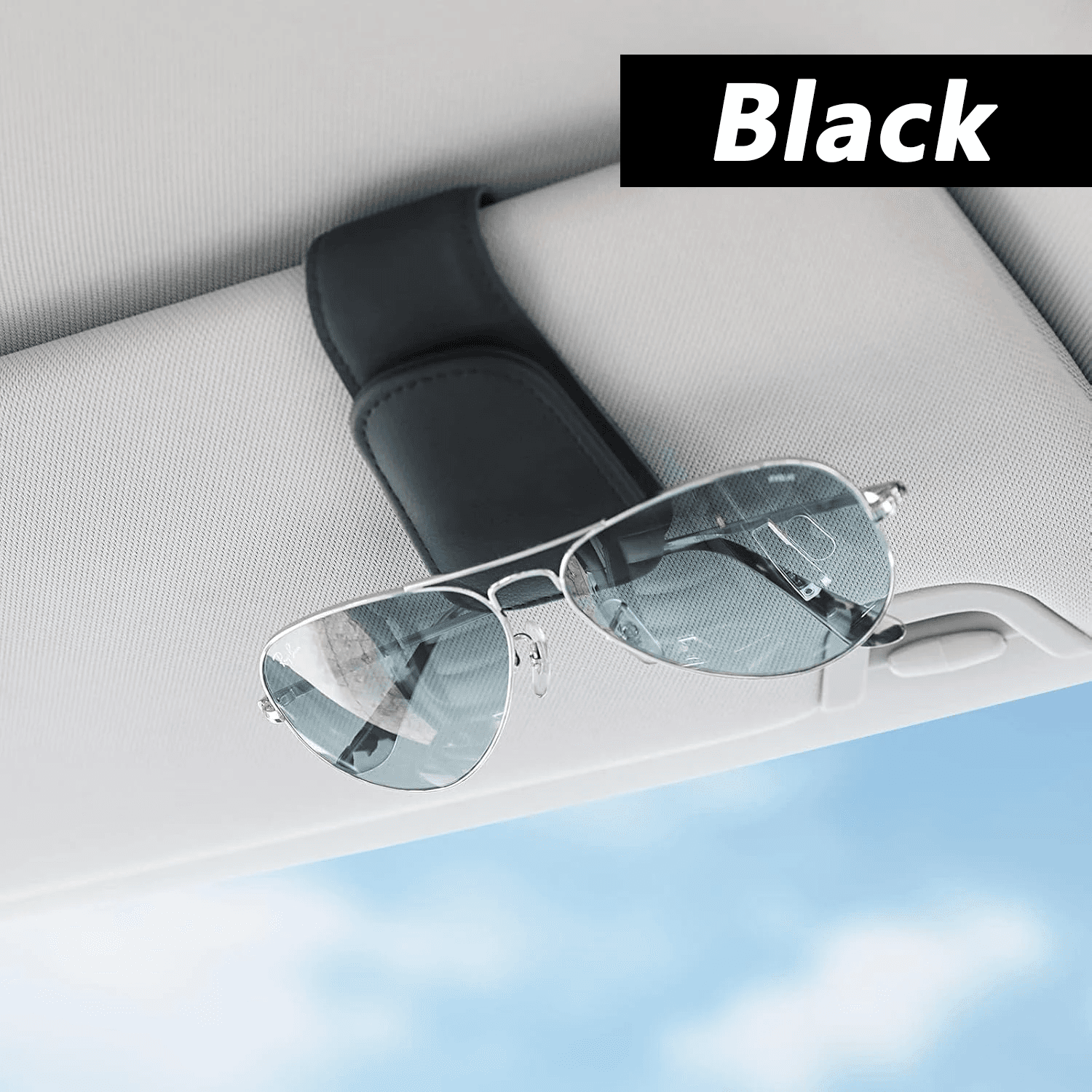 Sunglasses Holder Is Suitable for Car Sun Shades Magnetic Leather Sunglasses Cli