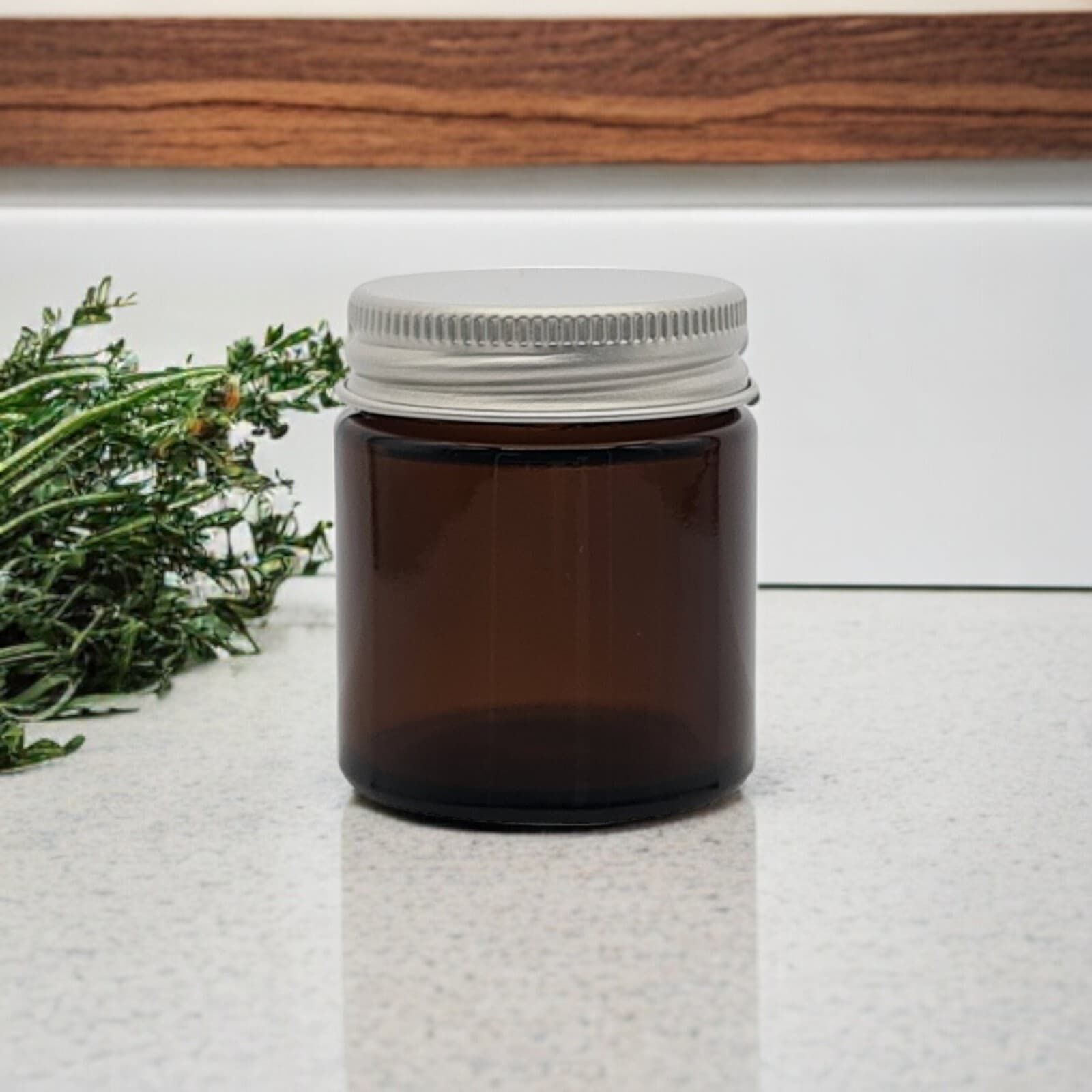 Brown Glass Jars with Aluminium  Lid Heat Resistant Candlemaking DIY Beauty Gift