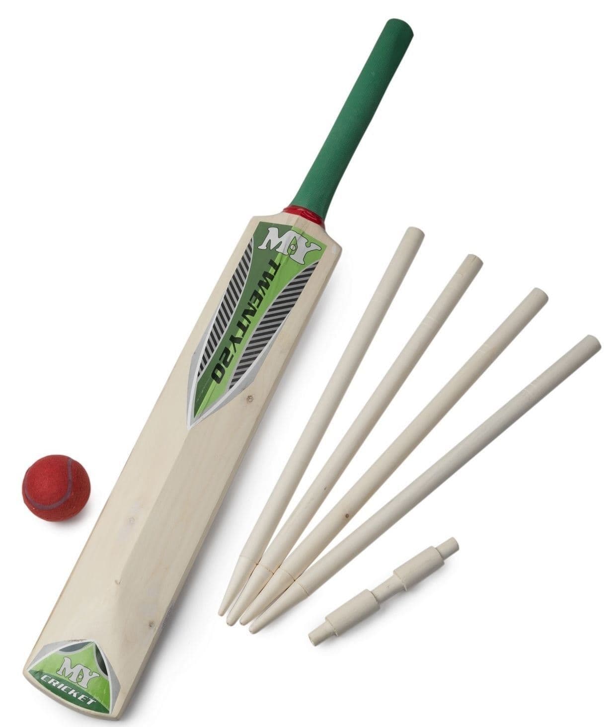 Childrens Kids Size 3 Cricket Set Bat Ball Stumps and Bails Carry Bag Garden Beach view 2