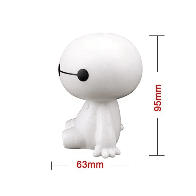 Cartoon Baymax Robot Shaking Head Figure Car Ornaments Auto Interior Decorations