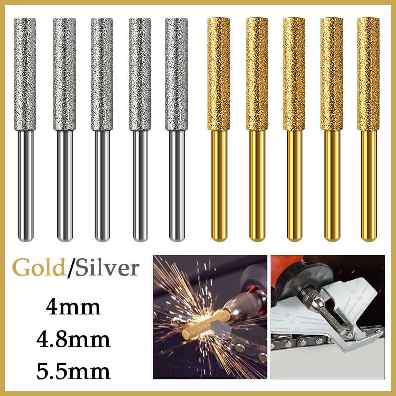 Chainsaw Sharpener Grinding Stone File Tool Diamond Sharpening Grinding Ø4~5.5mm