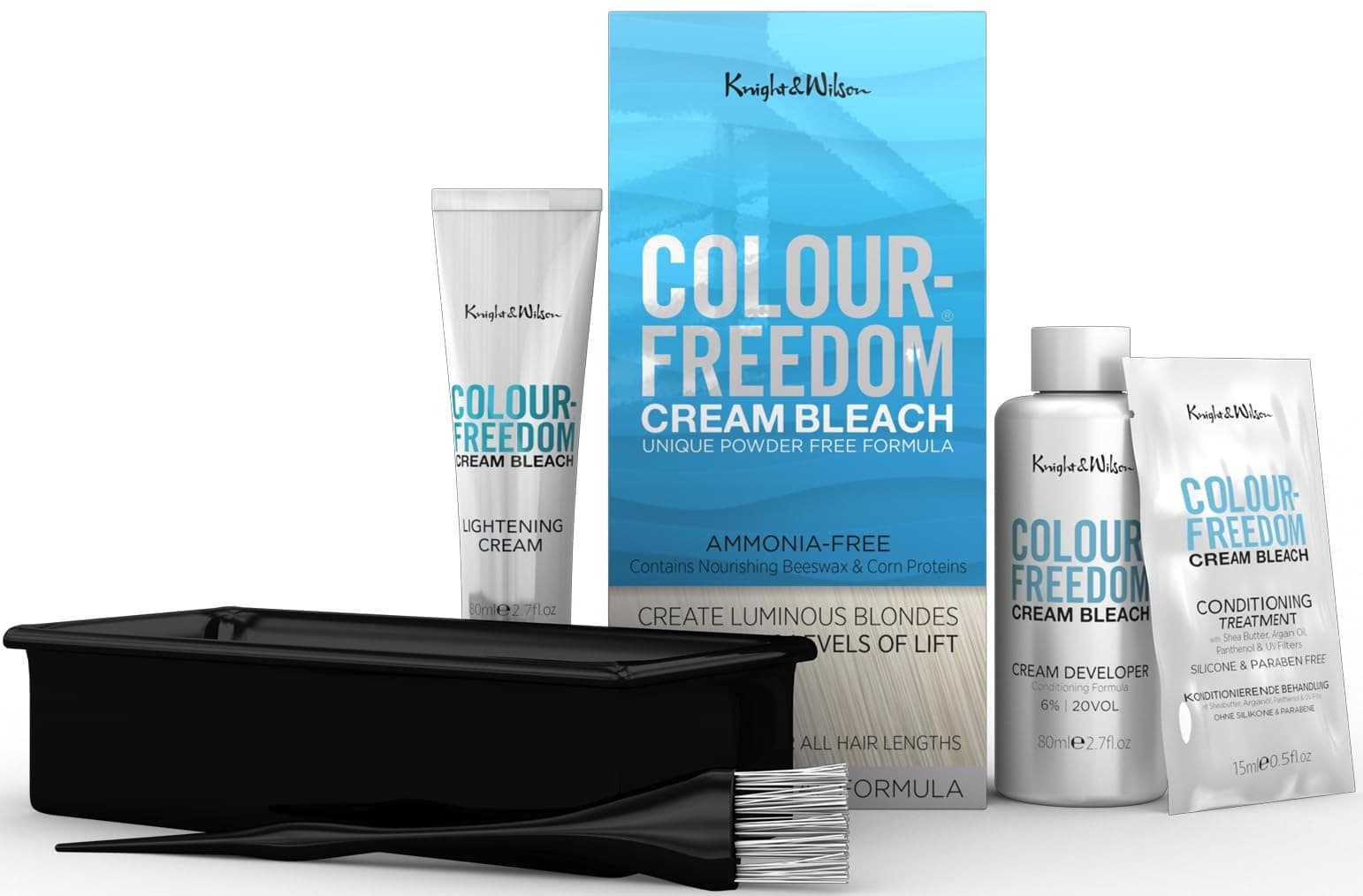 Knight and Wilson Colour Freedom Cream Hair Bleach Ammonia Free Formula Lifts up