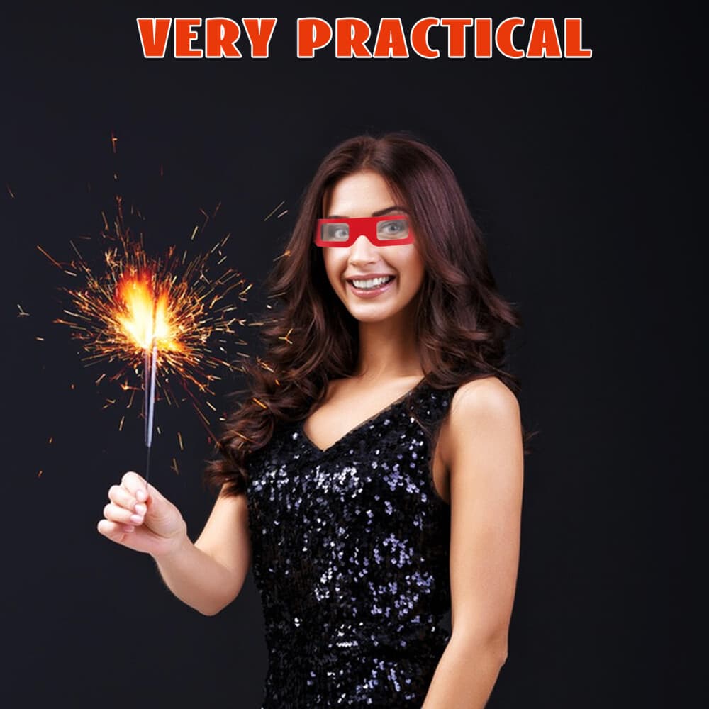 20 Pcs Diffraction Glasses Rave Prism Grating Glasses 3D Rainbow view 2