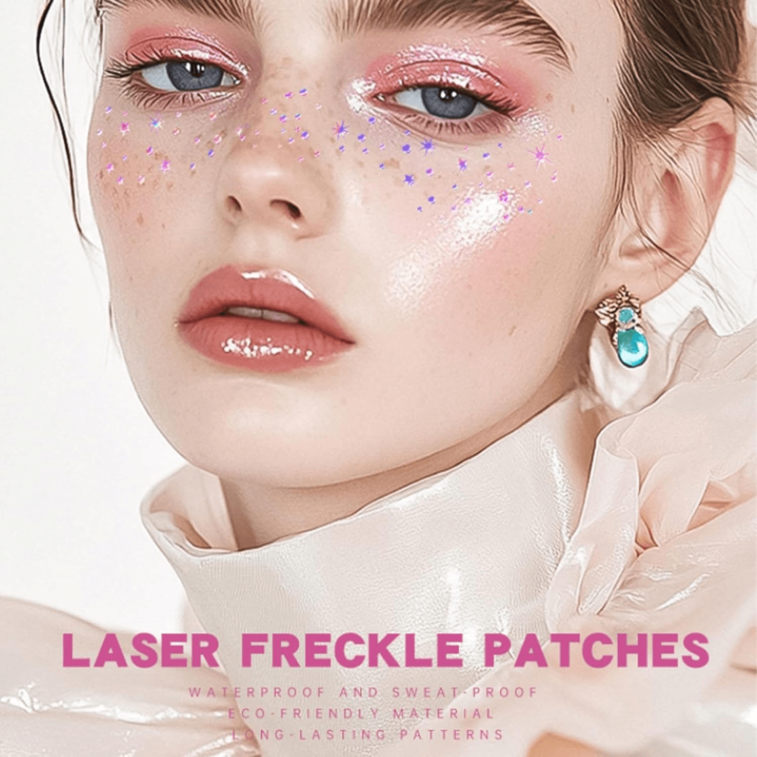 Glitter Freckles Face Tattoo| 5PCS Star Freckles Glitter Tattoos Purple| Festiva view 2