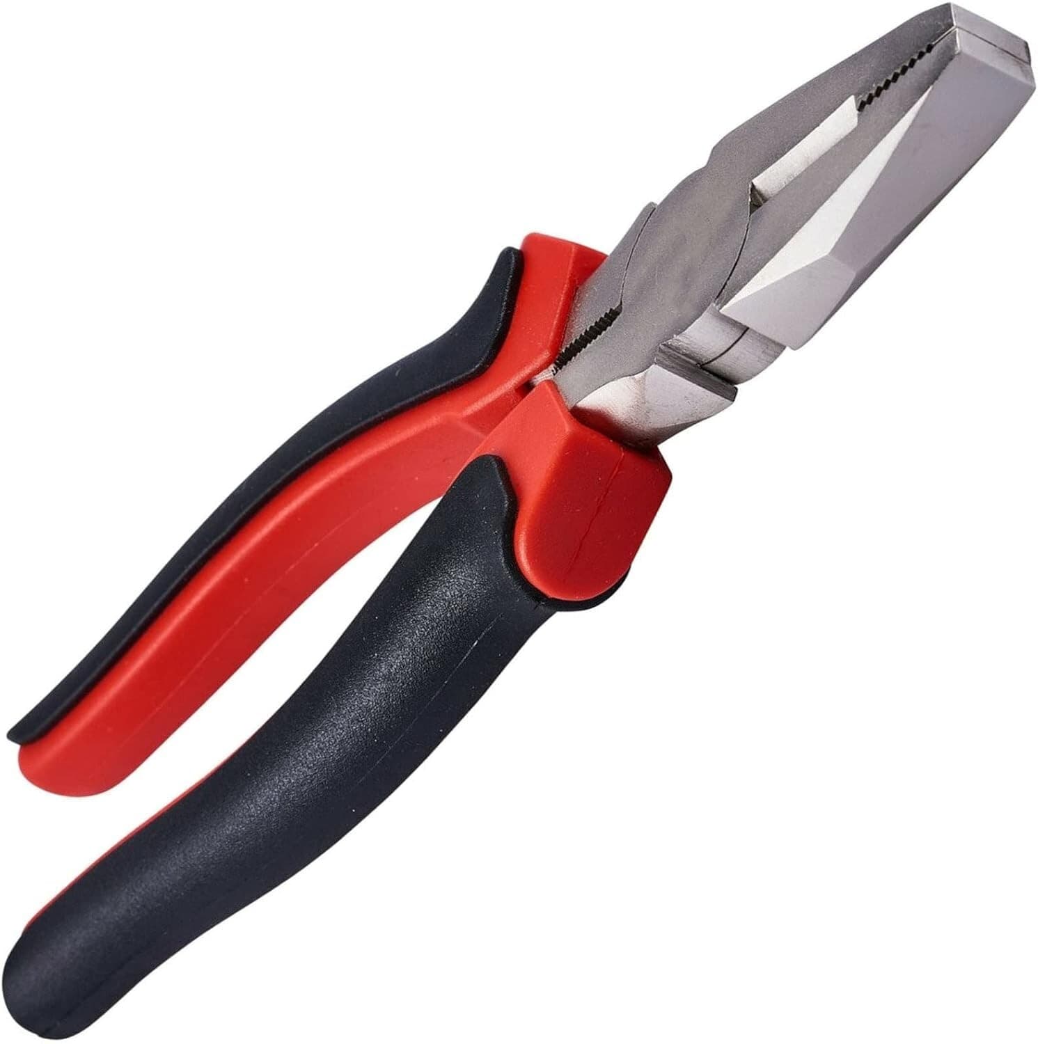 6\" (150mm)  Carbon Steel Combination Pliers Cushion Slip Guard Drop- Black/Red