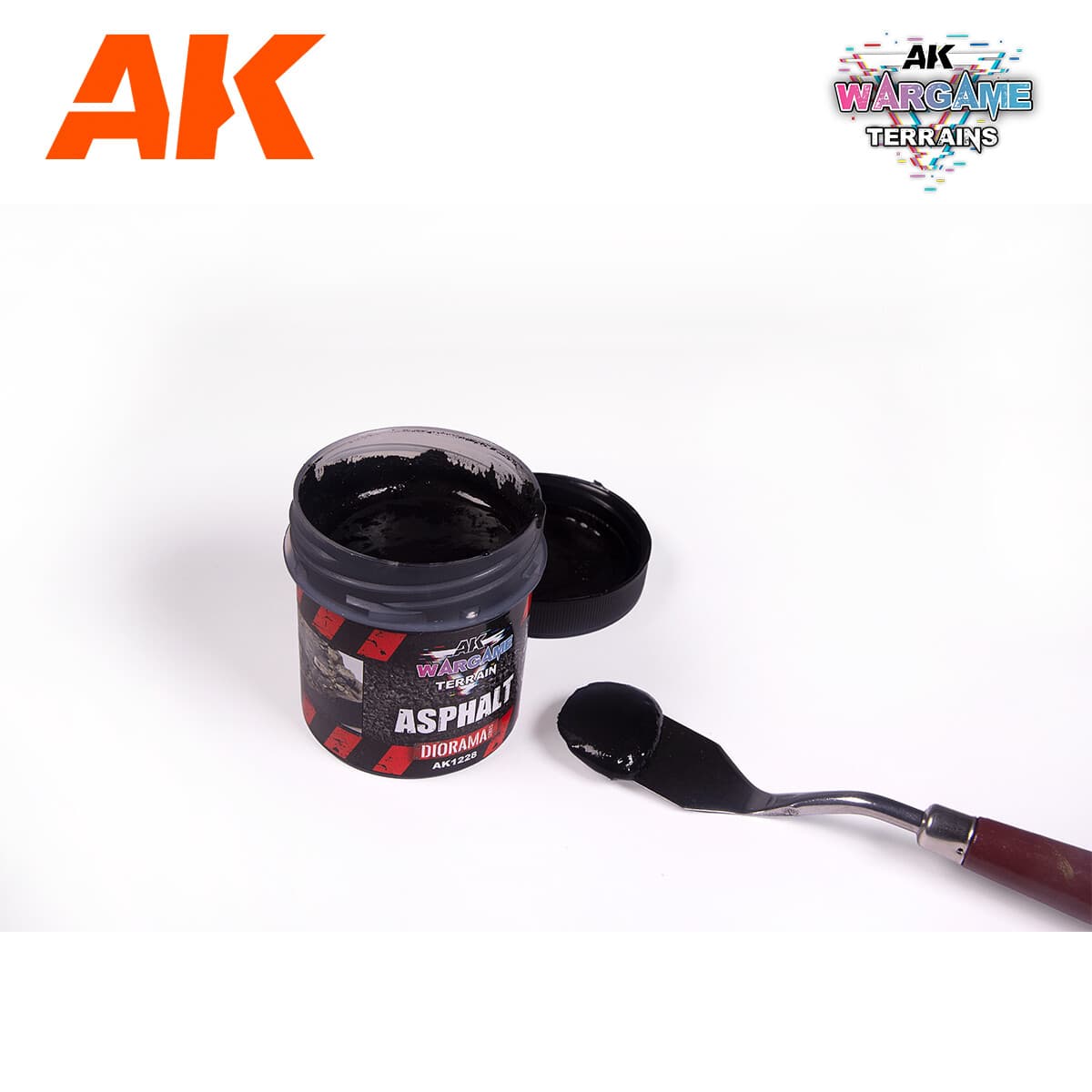 Asphalt 100 Ml. - AK1228 - Wargame Battle Ground Terrain AK Interactive view 2