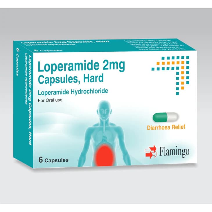 Diarrhoea Relief Caps Loperamide 2mg 6's Effective for diarrhoea