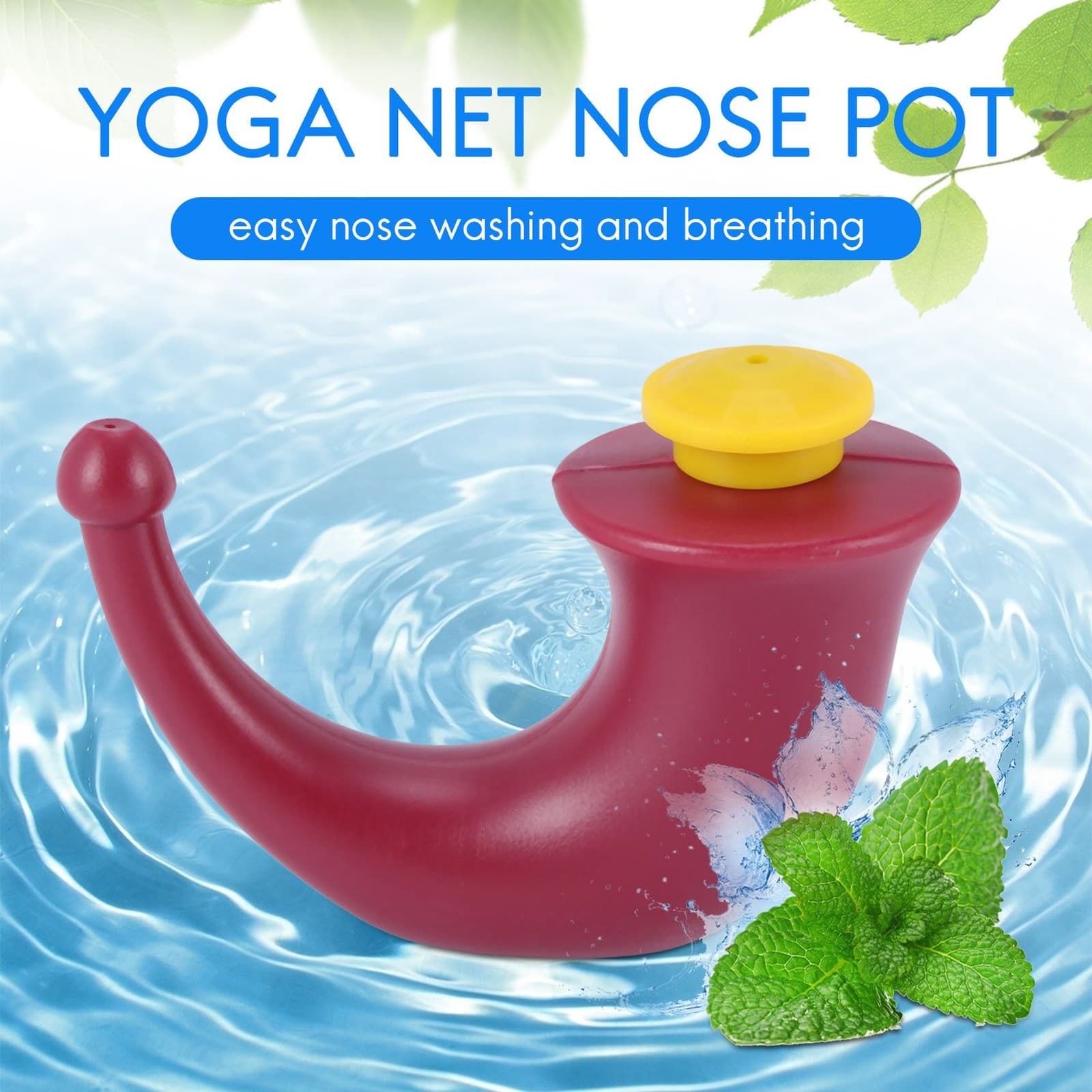 Yoga Nasal Neti Pot Rinsing Nose Wash System Sinus Irrigation Sinuses 200mL S5M4 view 2