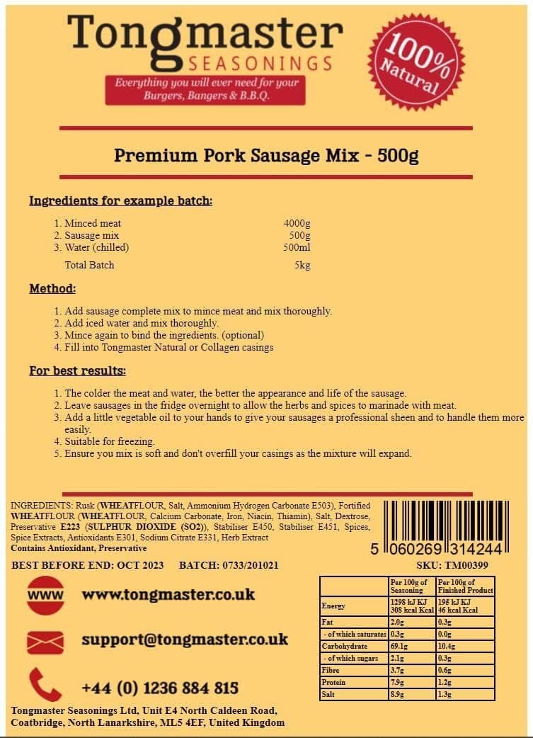Premium Pork Sausage Mix - 500g view 2