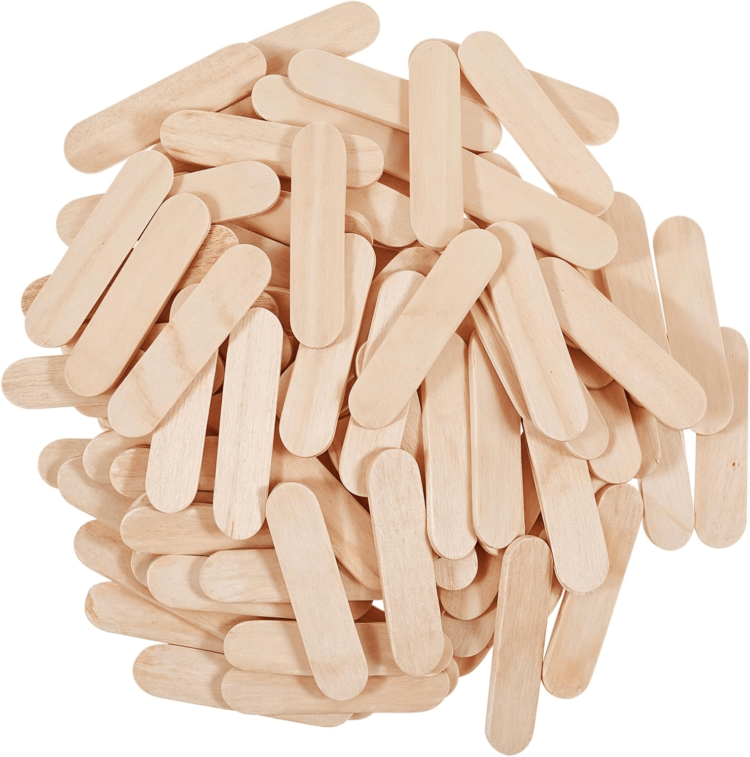 100PCS Mini Wood Craft Sticks| Ice Cream Sticks| Treat Popsicle Stick| Natural W