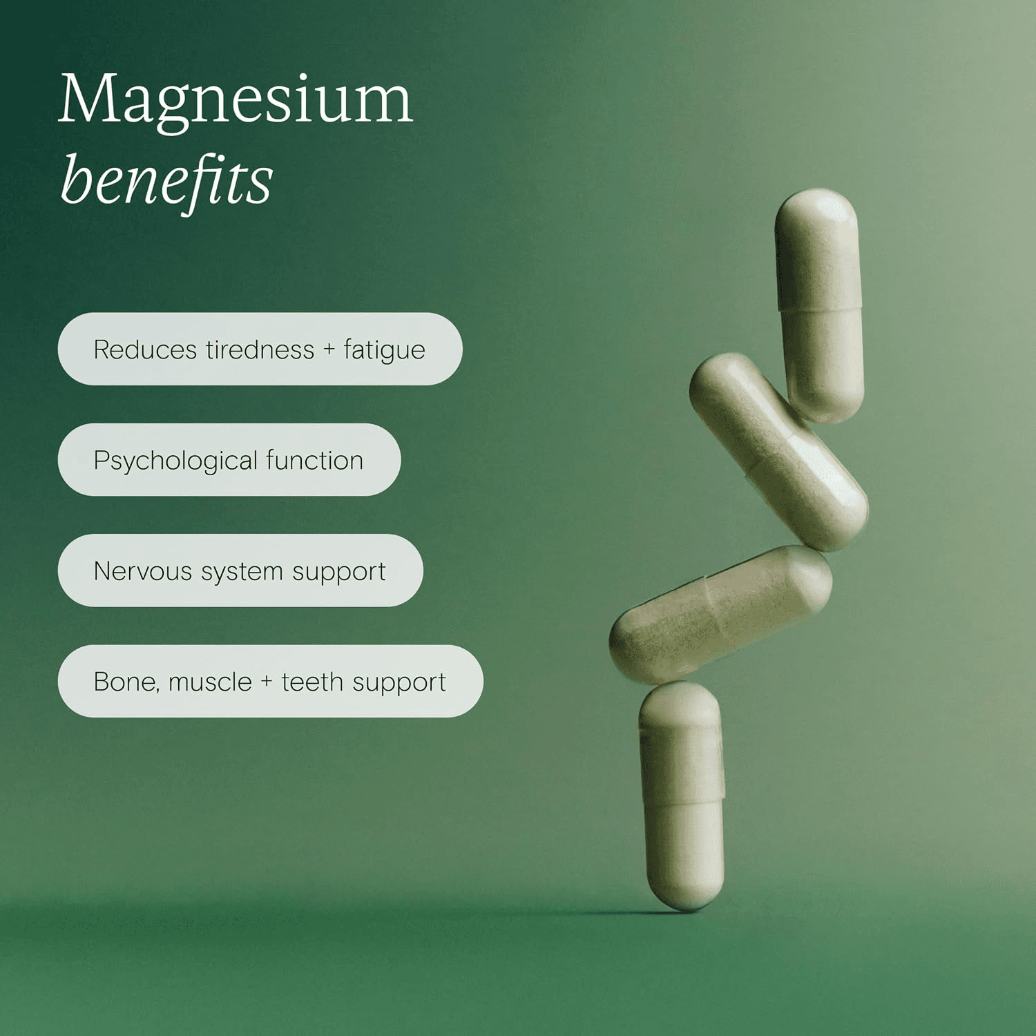 Magnesium | Bone| Muscle and Teeth Support| Reduces of Tiredness| Fatigue| for Men view 2