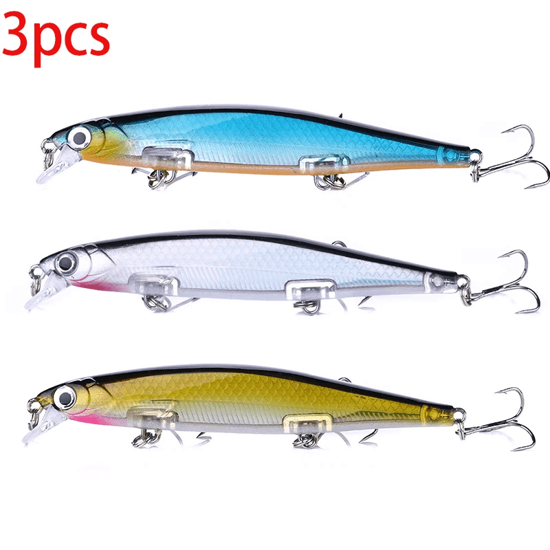 11cm 13g Minnow Fishing Lure Laser Wobbler Crankbait Hard Bait Bass Pike Tackle