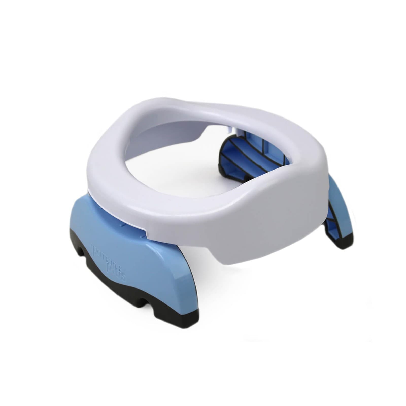 Potette Plus 2-in- Folding Travel Potty and Toilet Trainer Seat White/Blue