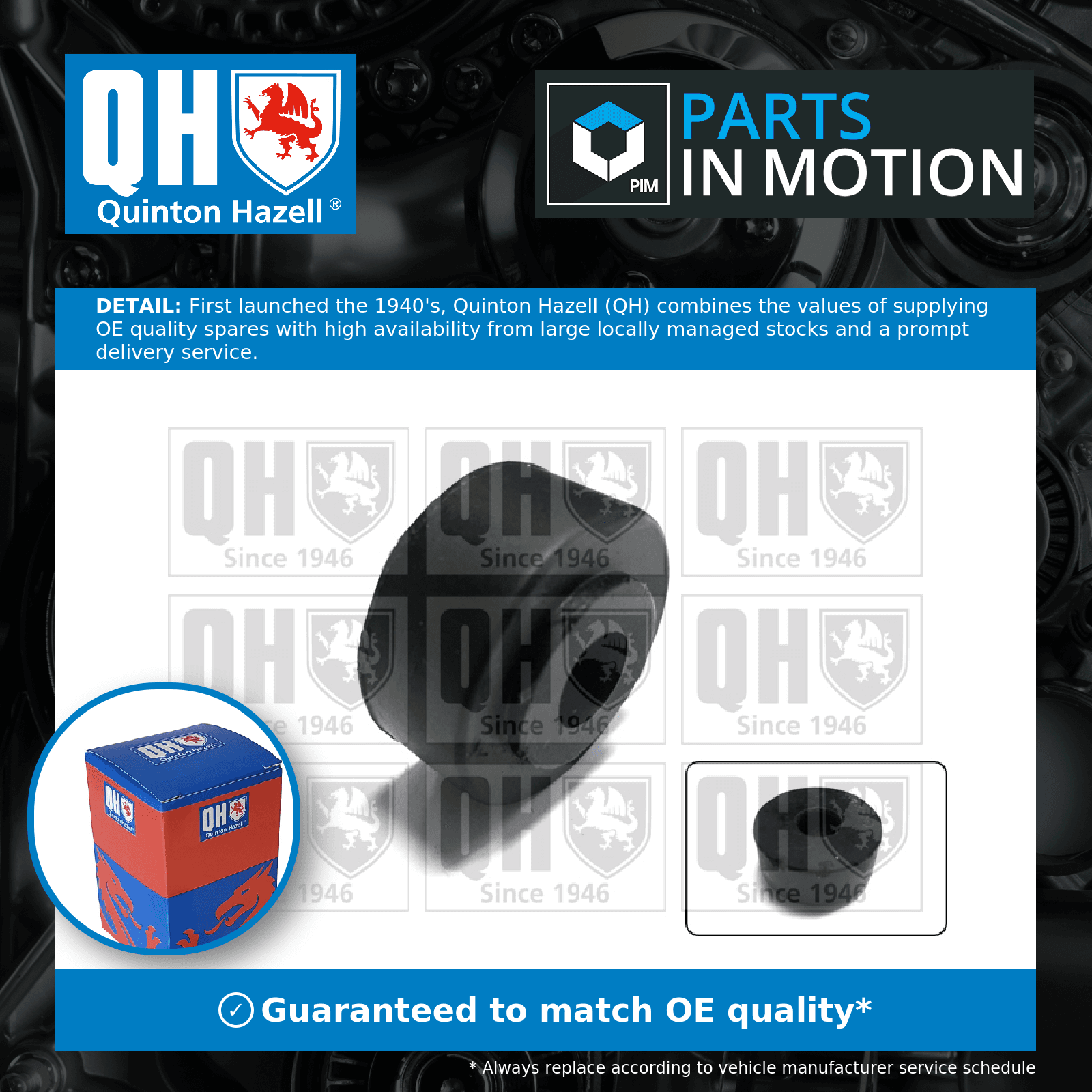 Wishbone / Control / Trailing Arm Bush Front Lower Y53 Quinton Hazell Mounting