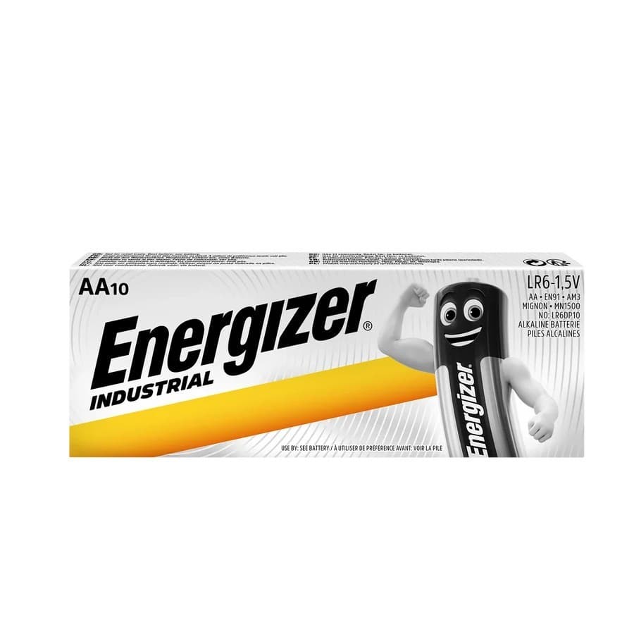 7638900361056 BATTERY,INDUSTRIAL ALKALINE AA 10 pieces ENERGIZER