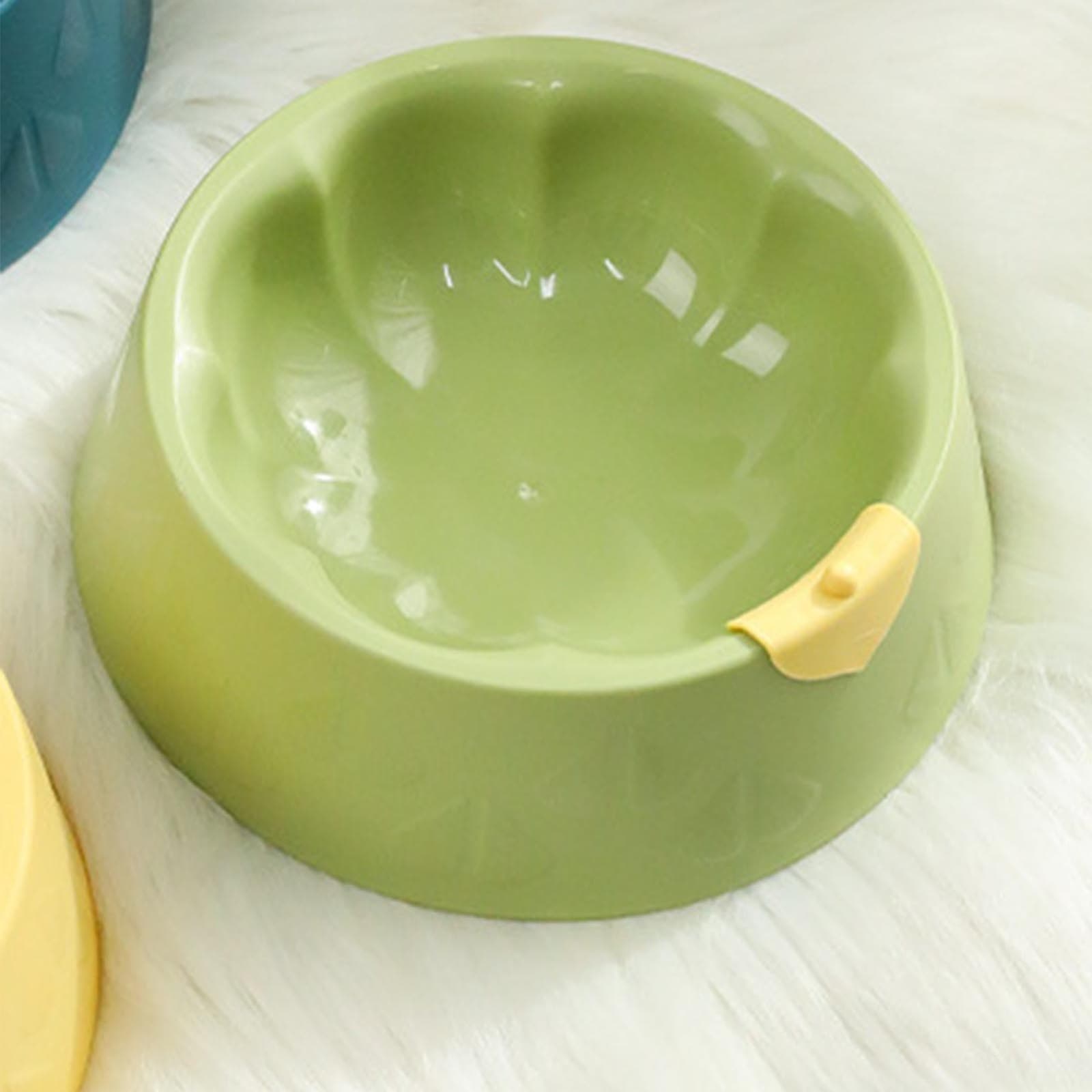 DPet Food Bowl Multipurpose Cute Flower Shape Large Capacity Spill Proof