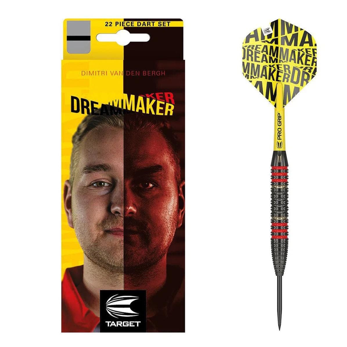 Target Darts Dimitri Van Den Bergh Brass Steel Tip Darts - 22g