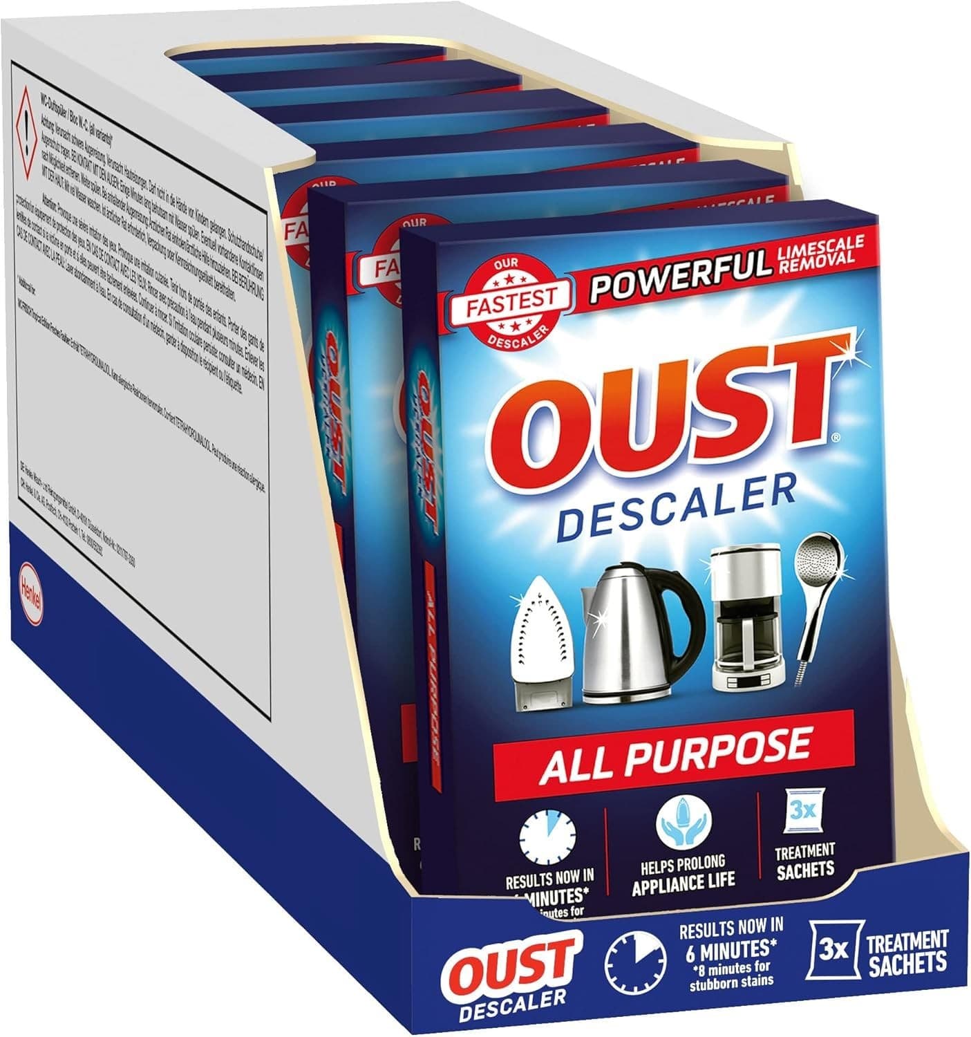 Oust Powerful All Purpose Descaler| New Formula| Limescale Remover 6 Pack x 3