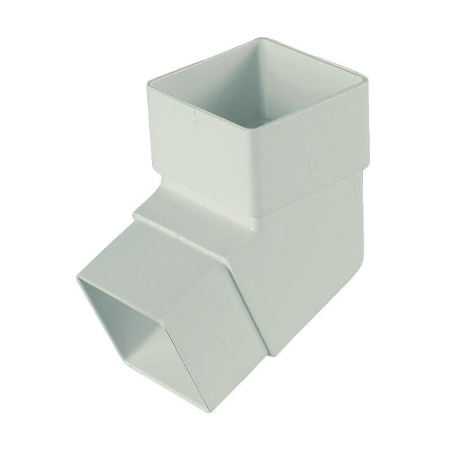 Square Line Static Caravan Gutter 112.5 Degree Offset Bend White Guttering Rain