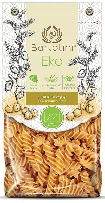 5901902003678 Makaron z ciecierzycy świderek BIO 250g BARTOLINI