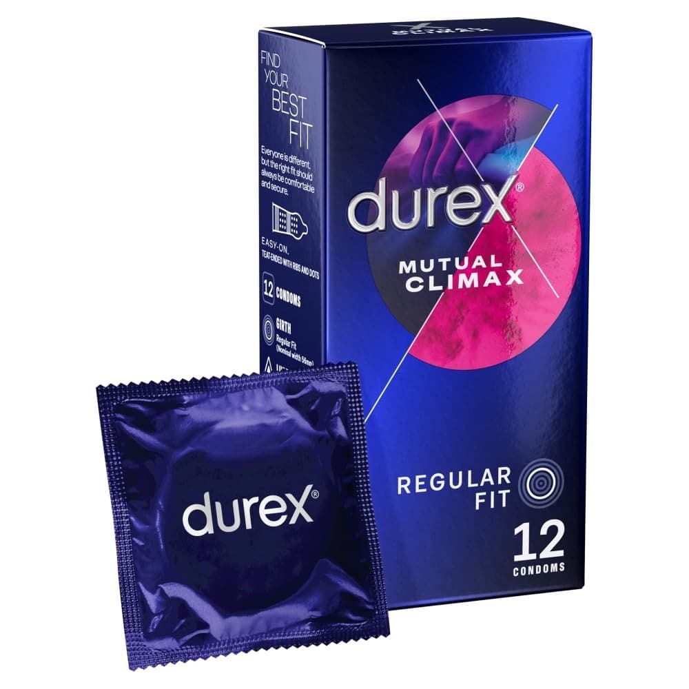 Durex Mutual Climax Condoms (Pack of 12) 12 count 1)| Red