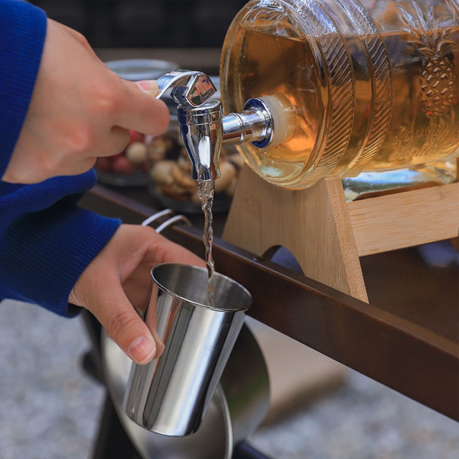 Outdoor Metal Cup Stackable Stainless Steel Drinking Glasses With view 2