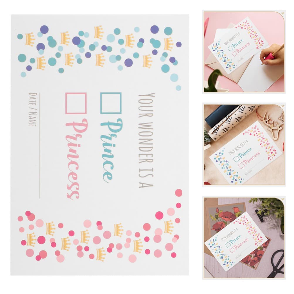 10 Pcs Baby Shower Blessing Cards Greeting for Girl Announcement