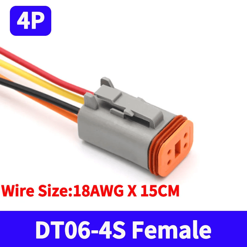 5/10/100 Sets 4 Pin Way Deutsch DT04-4P DT06-4S Waterproof Electrical Wire Conne